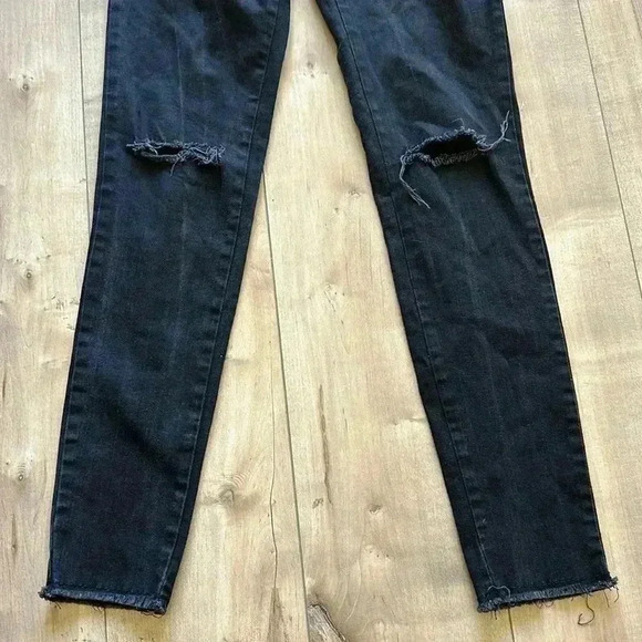 Anine Bing Distressed Knee Skinny Jeans in Washed Black Sz 27 - Picture 6 of 9